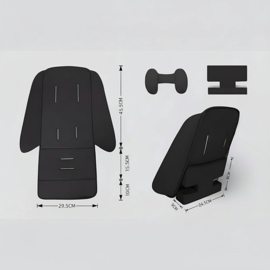 Snug Seat with Head & Back Support – Compatible with UPPAbaby / Bagaboo / Joolz Prams | Black
