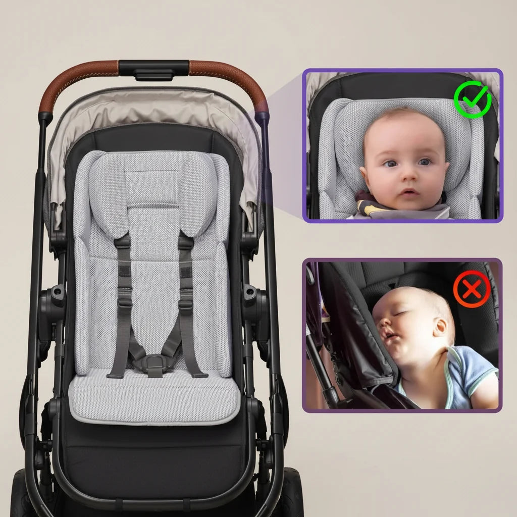 Snug Seat with Head & Back Support – Compatible with UPPAbaby / Bagaboo / Joolz Prams | Black