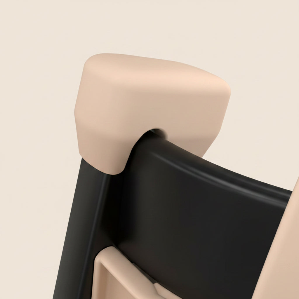 Close-up of a chair with beige Extra Thick Silicone Anti-Collision Corner Guard