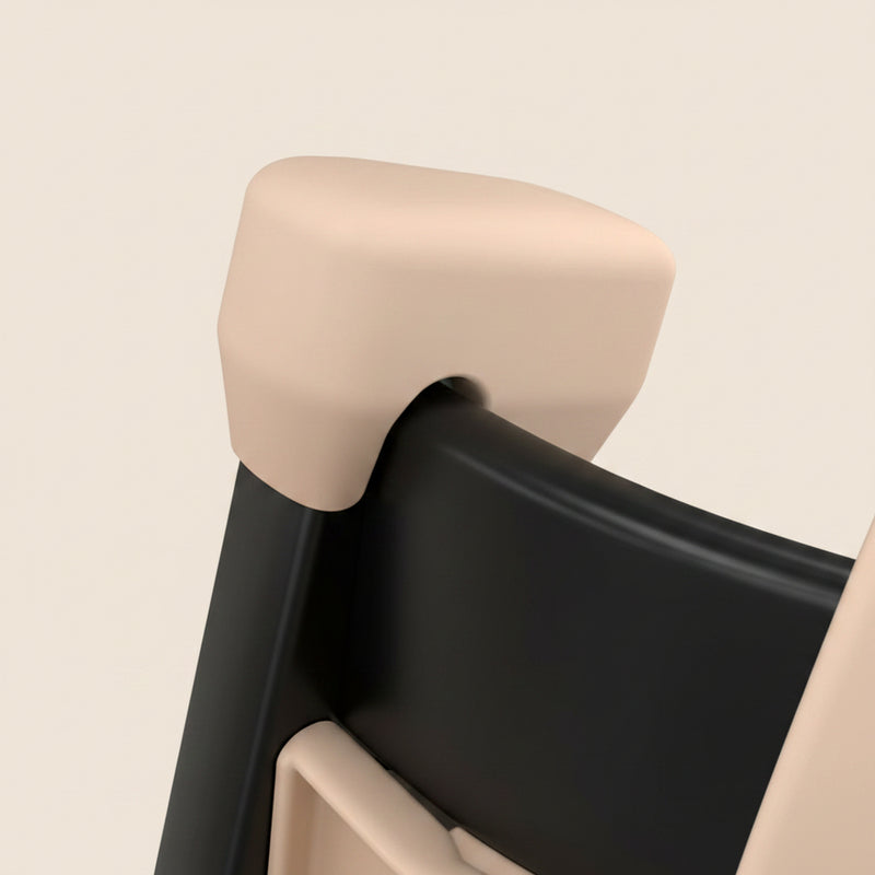Close-up of a chair with beige Extra Thick Silicone Anti-Collision Corner Guard
