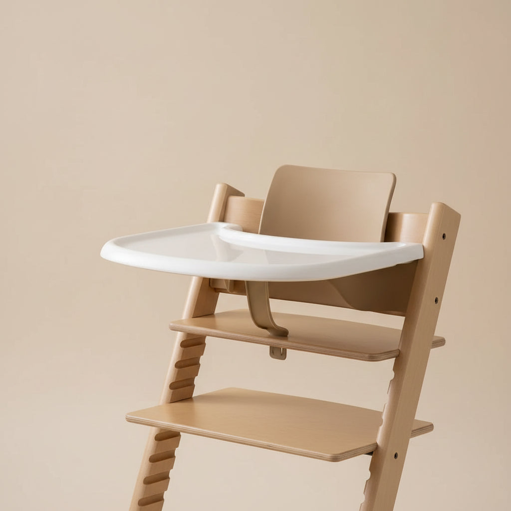 Smooth Surface High Chair Tray – Compatible with Stokke Tripp Trapp | Suction-Friendly & BPA-Free