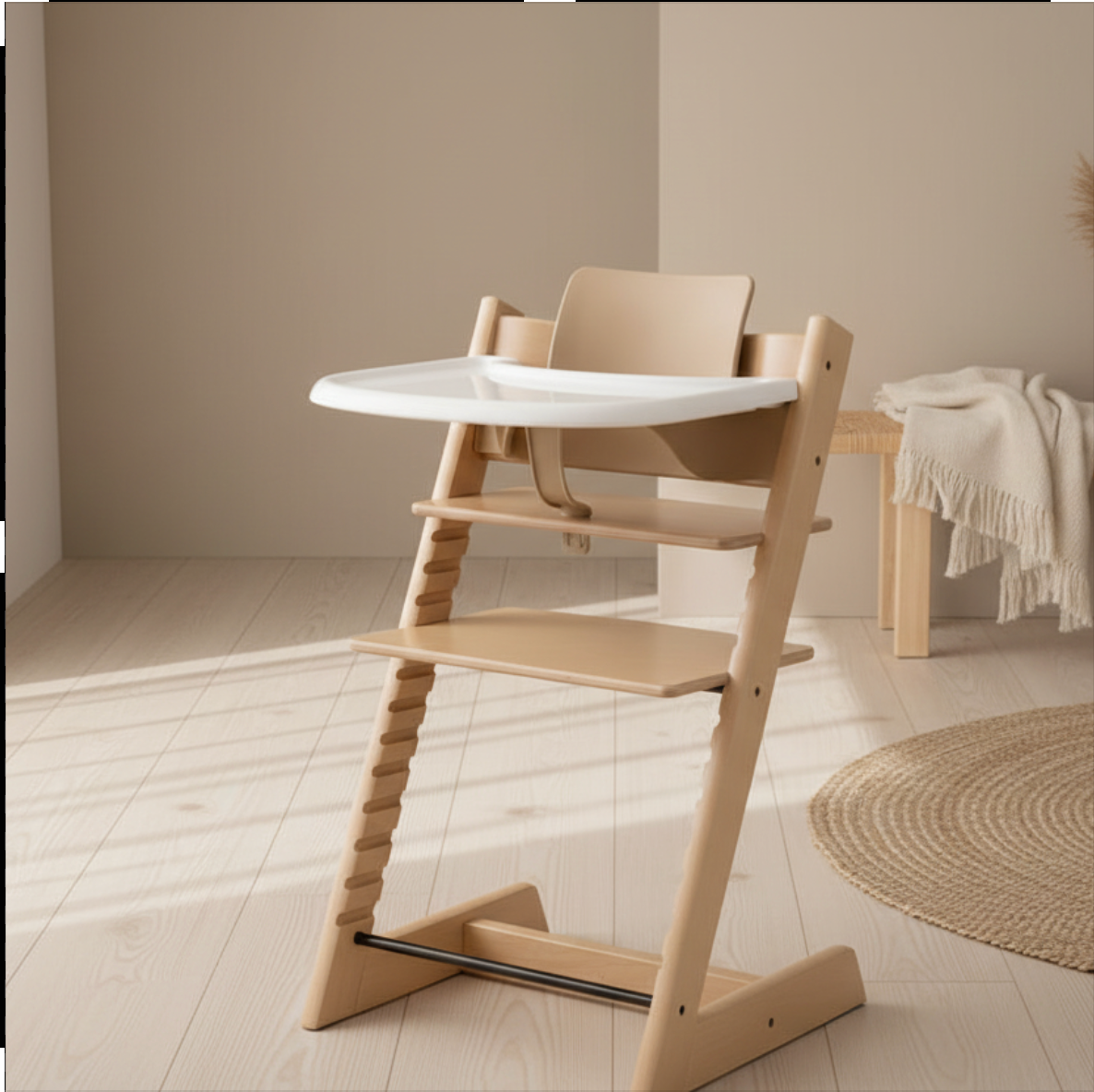 Smooth Surface High Chair Tray – Compatible with Stokke Tripp Trapp | Suction-Friendly & BPA-Free