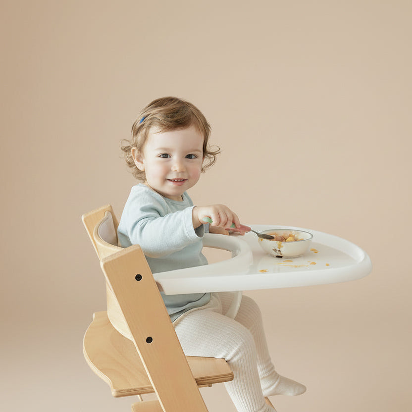 Extra Seat Space Smooth Surface High Chair Tray – Compatible with Stokke Tripp Trapp | No Baby Set Required
