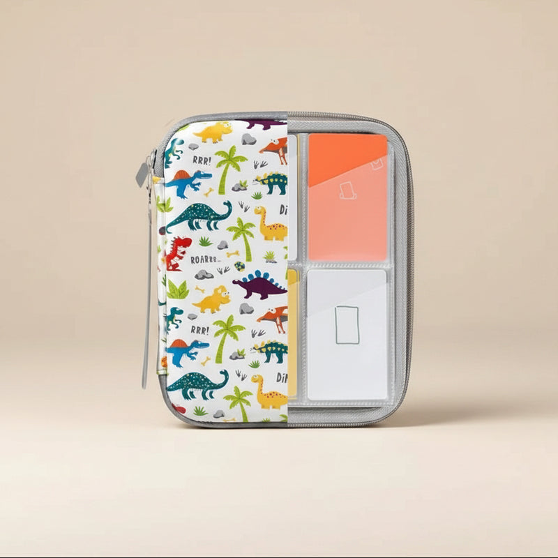 Expandable 48 Card Holder & Carry Case – Compatible with Yoto Cards | Dino Adventures