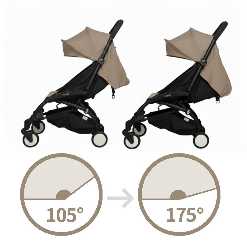 Near-Flat Recline Seat Upgrade Kit – Compatible with Stokke YOYO Prams (YOYO+ / YOYO² / YOYO³) | Taupe
